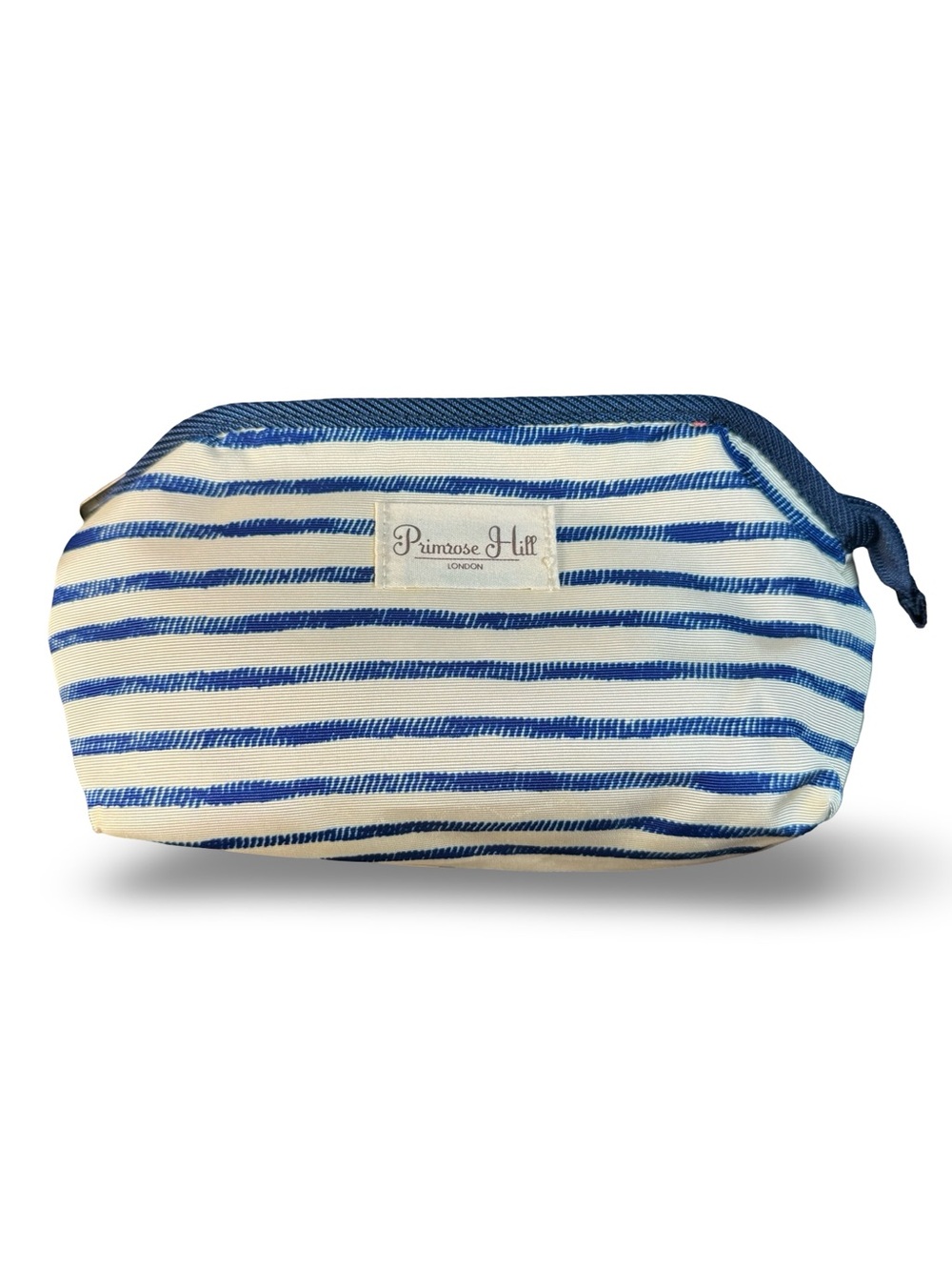 Primrose Hill London Blue White Striped Makeup Cosmetic Travel Toiletry Bag